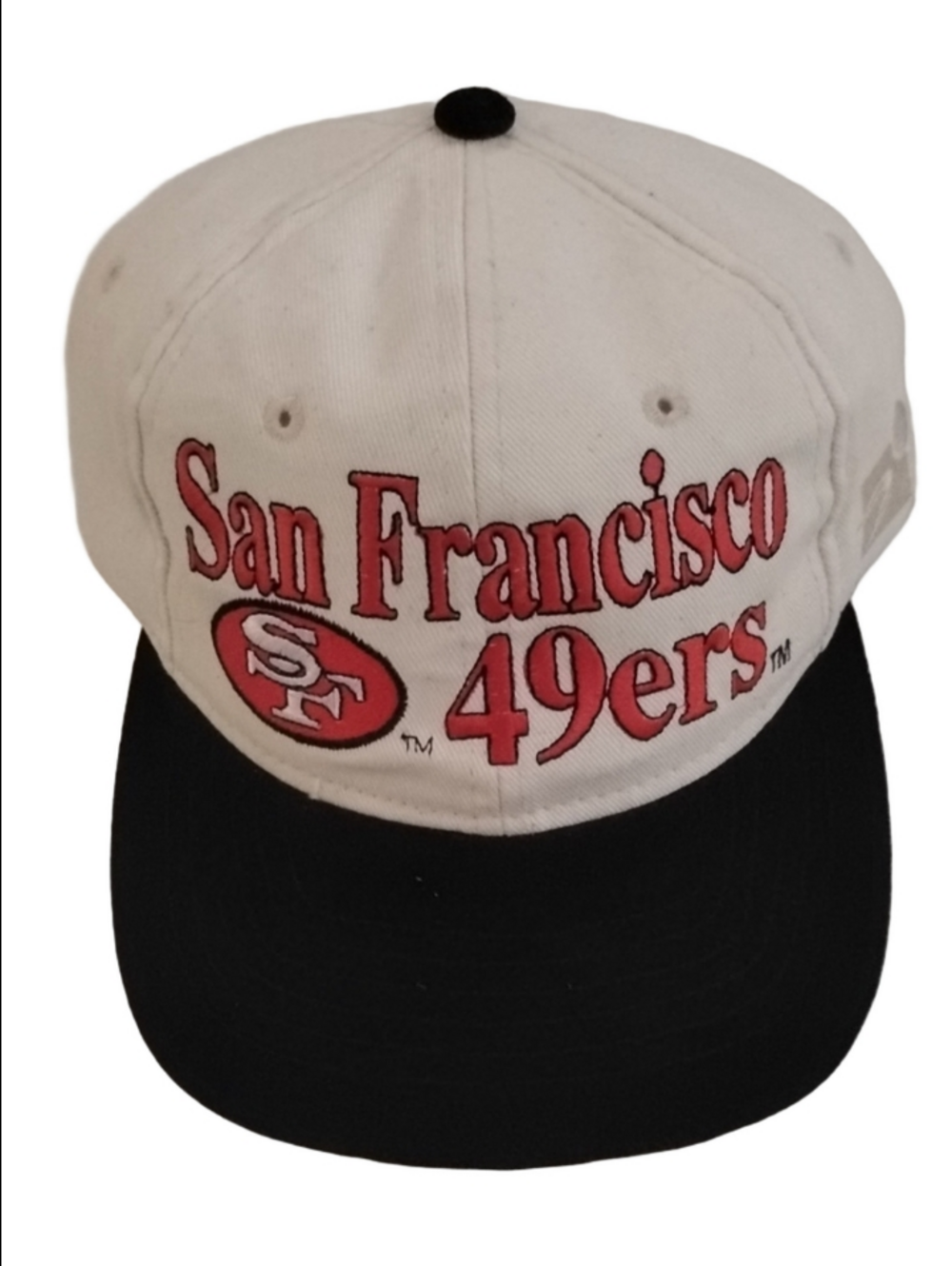 Sports Specialties Vintage 90s 49ers White & Black Baseball Cap
